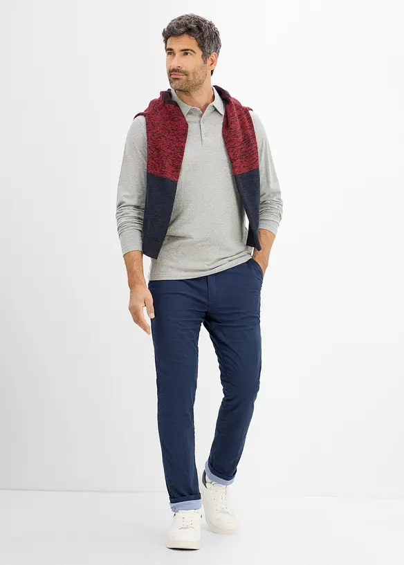 Pantalon chino &agrave; taille r&eacute;glable et doublure chaude, Straight, bonprix