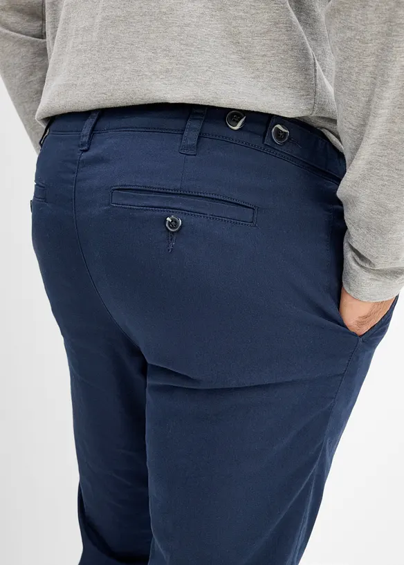 Pantalon chino &agrave; taille r&eacute;glable et doublure chaude, Straight, bonprix