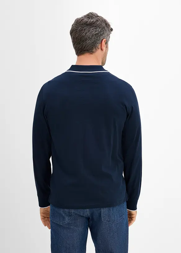 Polo manches longues 100% coton, bonprix