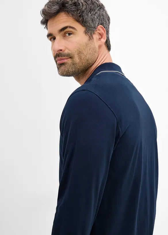 Polo manches longues 100% coton, bonprix