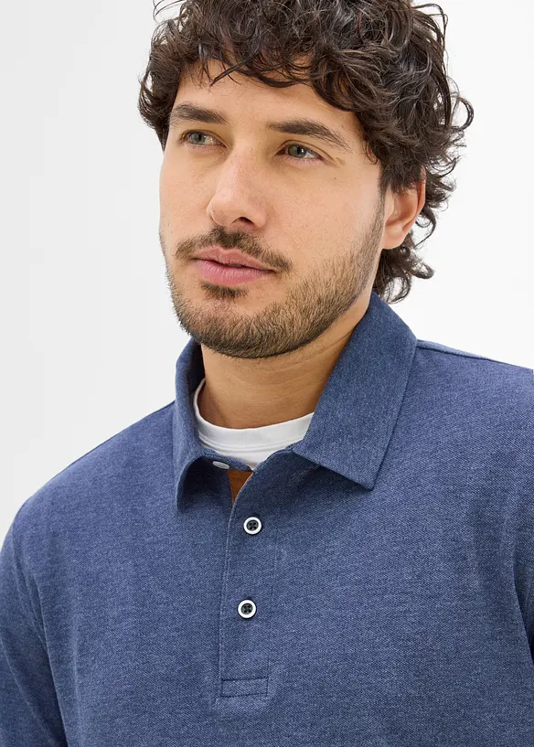 Lot de 2 polos en maille piqu&eacute;e, 100% coton, bonprix