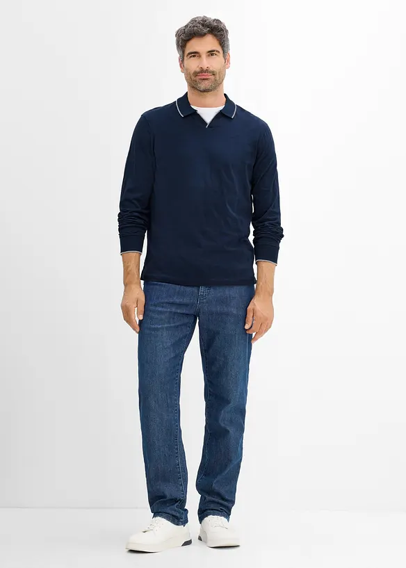 Polo manches longues 100% coton, bonprix