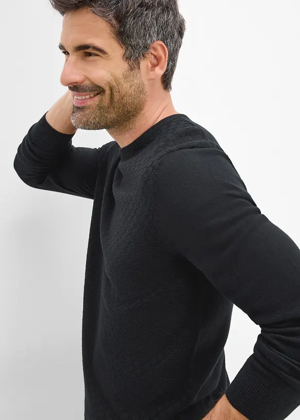Feinstrickpullover mit edler Merinowolle, bonprix