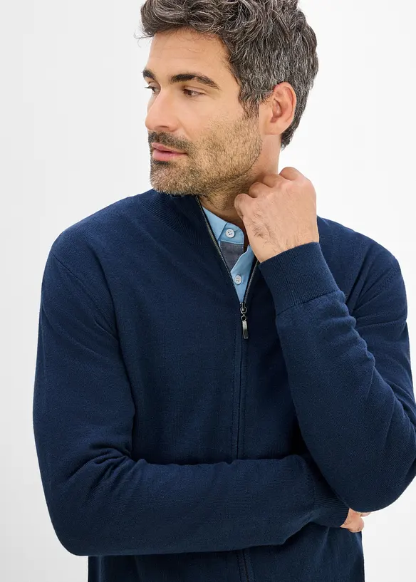 Gilet en fine maille avec laine m&eacute;rinos, bonprix