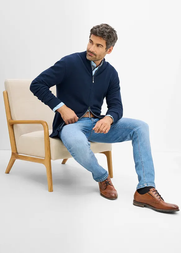 Gilet en fine maille avec laine m&eacute;rinos, bonprix