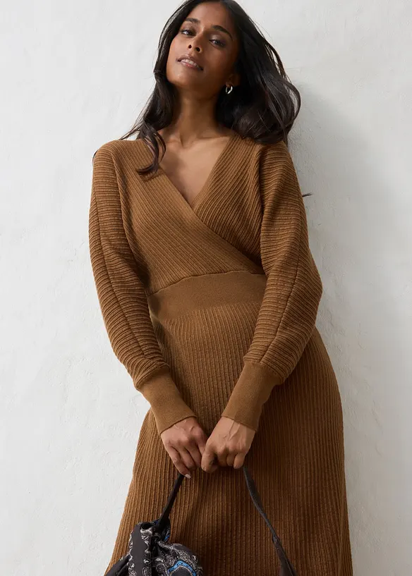 Strickkleid mit weichem Woll-Mix, bonprix
