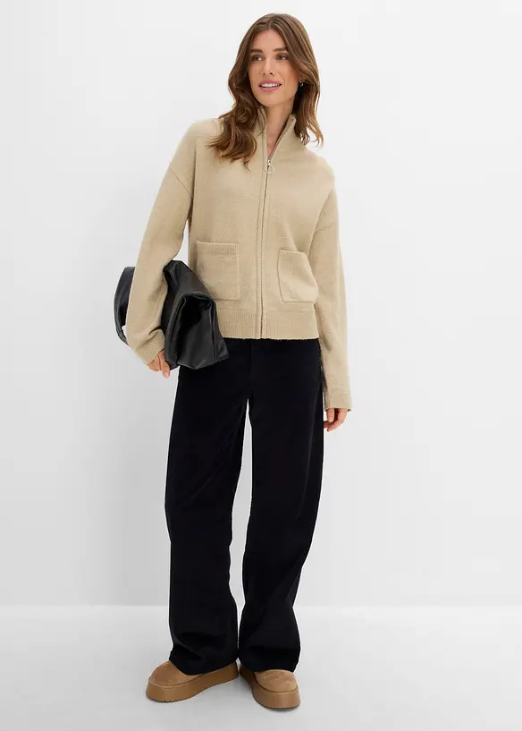 Pantalon en velours de coton c&ocirc;tel&eacute;, bonprix