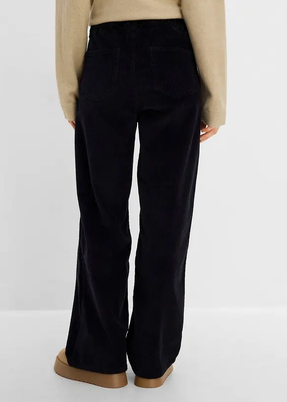 Pantalon en velours de coton c&ocirc;tel&eacute;, bonprix