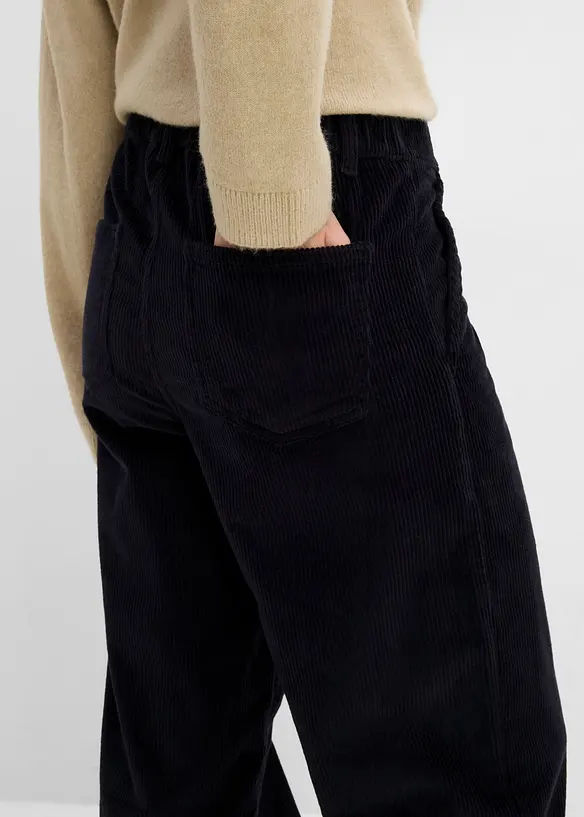 Pantalon en velours de coton c&ocirc;tel&eacute;, bonprix