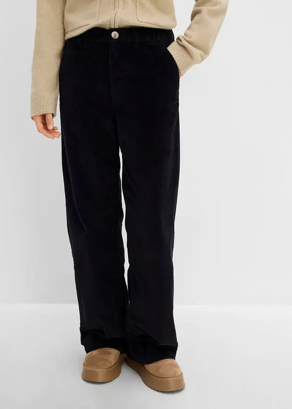 Pantalon en velours de coton c&ocirc;tel&eacute;, bonprix