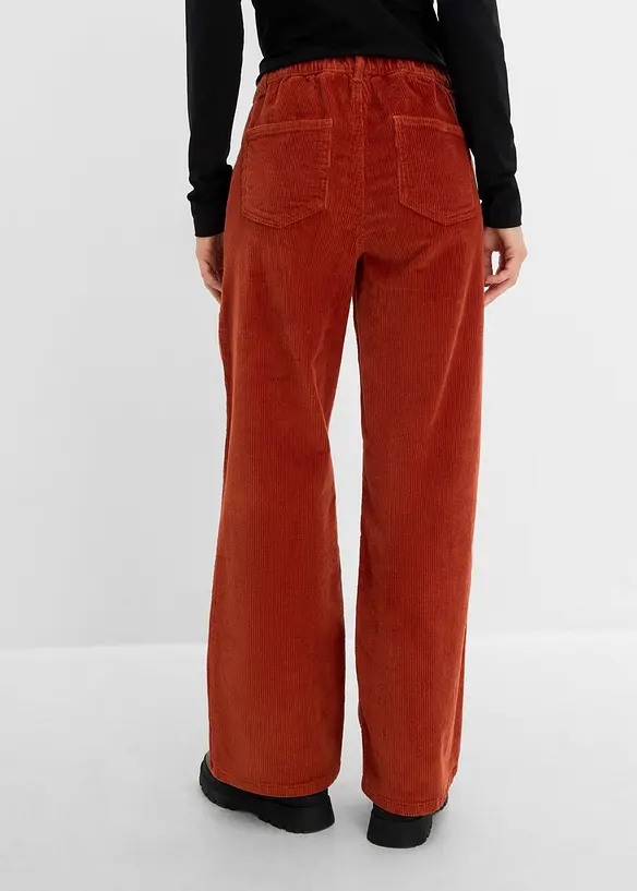 Pantalon en velours de coton c&ocirc;tel&eacute;, bonprix