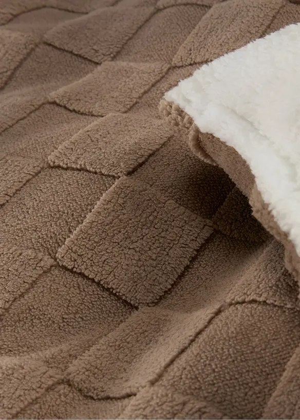 Fleece-Wendebettw&auml;sche mit Hoch-Tief Effekt, bonprix