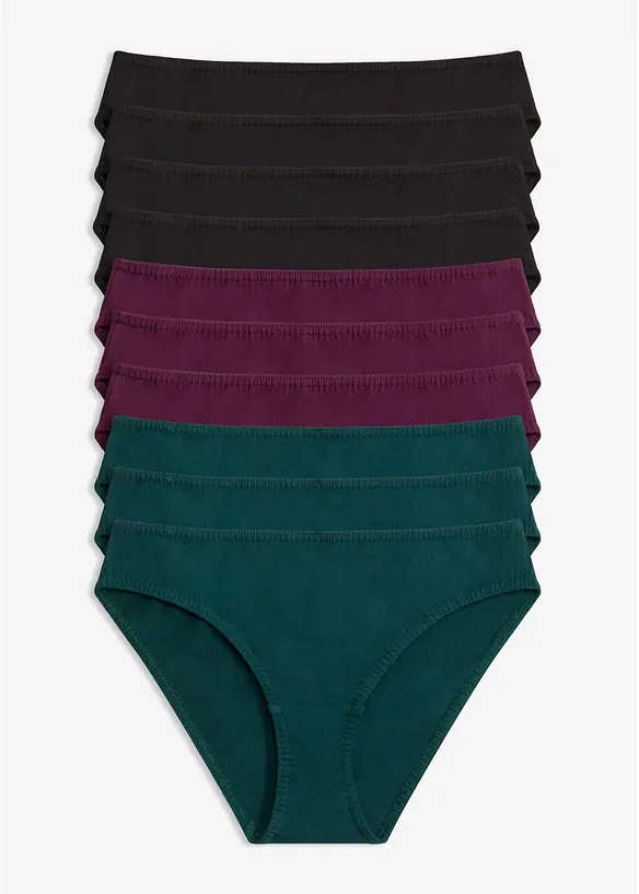 Slip mit weicher Baumwolle (10er Pack), bonprix