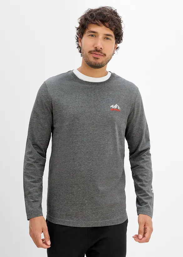 T-shirt manches longues 100% coton, bonprix