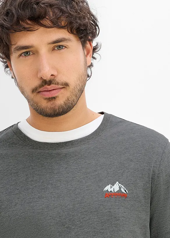 T-shirt manches longues 100% coton, bonprix