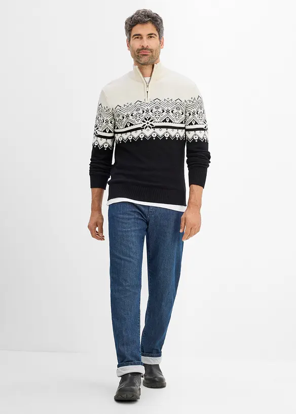 Norweger-Pullover aus reiner Baumwolle, bonprix