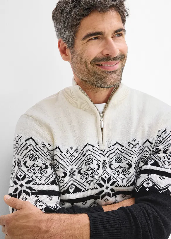 Norweger-Pullover aus reiner Baumwolle, bonprix