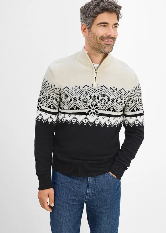 Norweger-Pullover aus reiner Baumwolle, bonprix