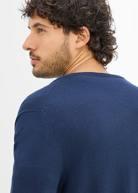 Feinstrickpullover mit V-Ausschnitt (2er Pack), bonprix