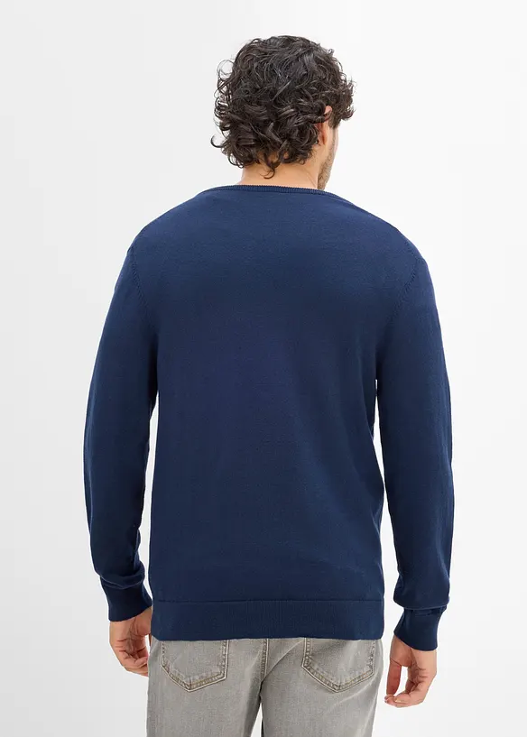 Feinstrickpullover mit V-Ausschnitt (2er Pack), bonprix