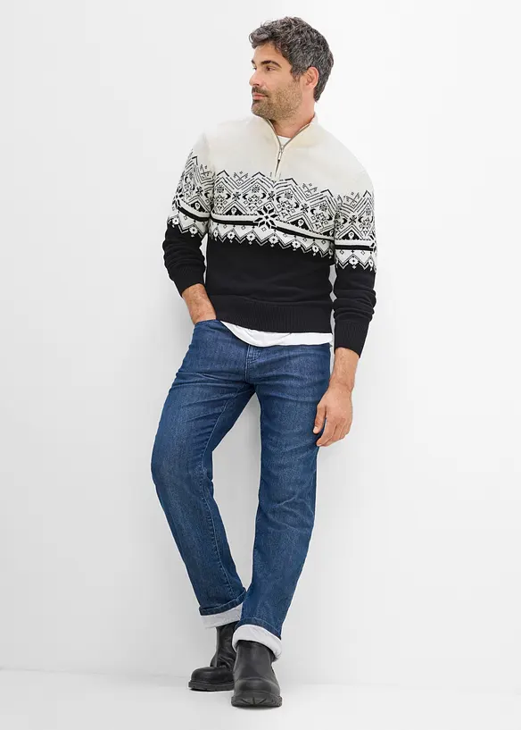Norweger-Pullover aus reiner Baumwolle, bonprix