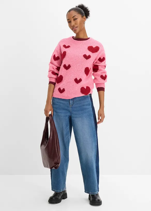 Pull en maille boxy, bonprix