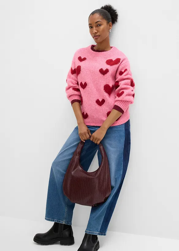 Pull en maille boxy, bonprix