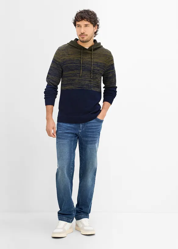 Feinstrick-Kapuzenpullover in Regular Fit, bonprix
