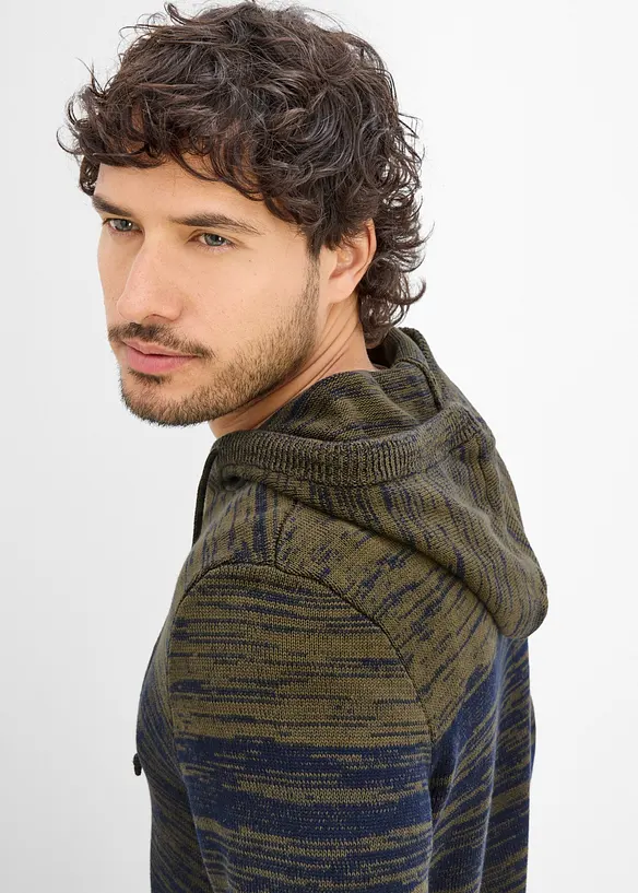 Feinstrick-Kapuzenpullover in Regular Fit, bonprix