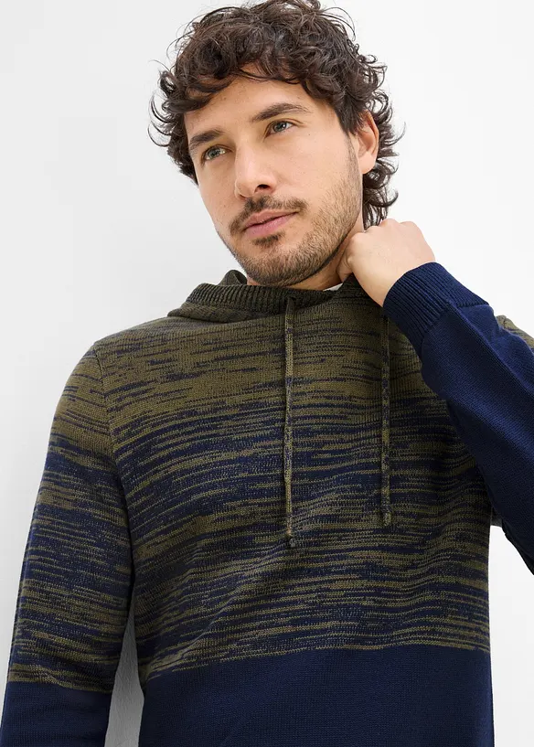 Feinstrick-Kapuzenpullover in Regular Fit, bonprix