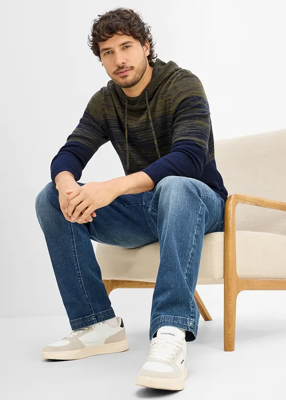 Feinstrick-Kapuzenpullover in Regular Fit, bonprix