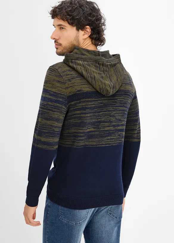 Feinstrick-Kapuzenpullover in Regular Fit, bonprix