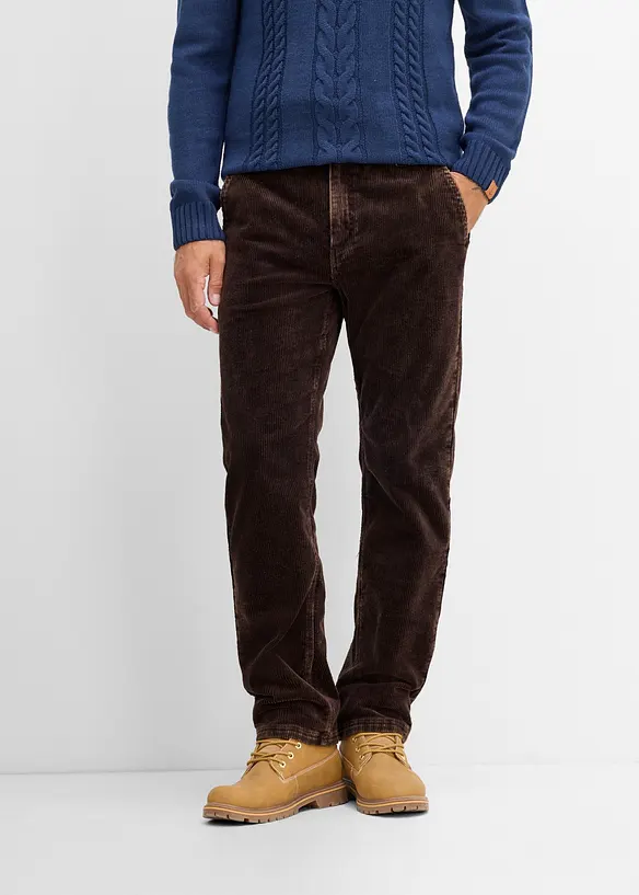 Pantalon Classic Fit en velours c&ocirc;tel&eacute;, Straight, bonprix