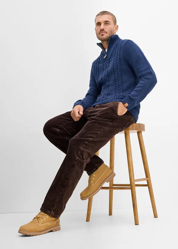 Pantalon Classic Fit en velours c&ocirc;tel&eacute;, Straight, bonprix