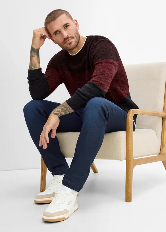 Feinstrickpullover mit Komfortschnitt aus weichem Baumwollmix, bonprix