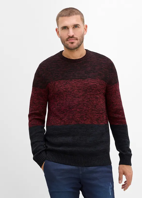 Feinstrickpullover mit Komfortschnitt aus weichem Baumwollmix, bonprix