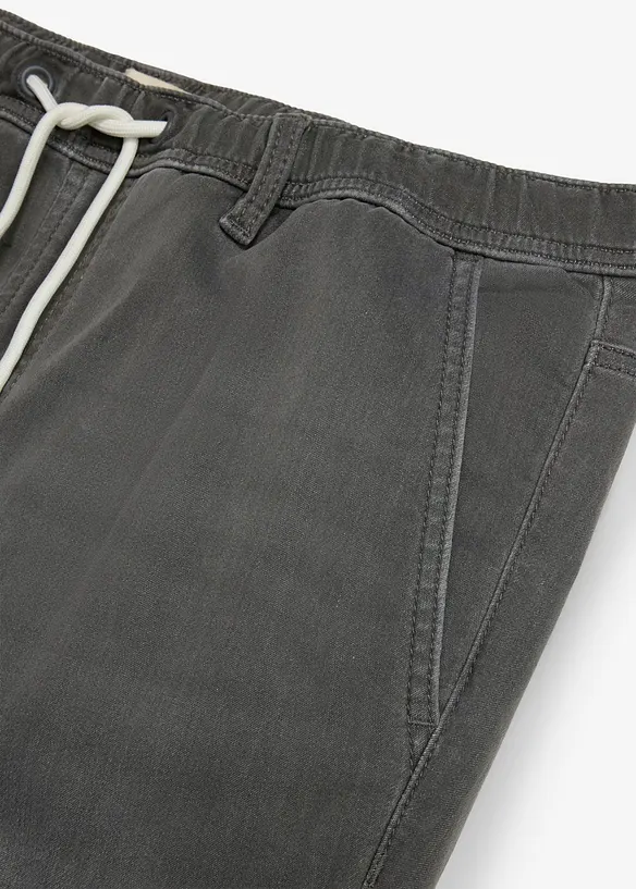Jean jogger regular &agrave; taille &eacute;lastiqu&eacute;e, droit, bonprix