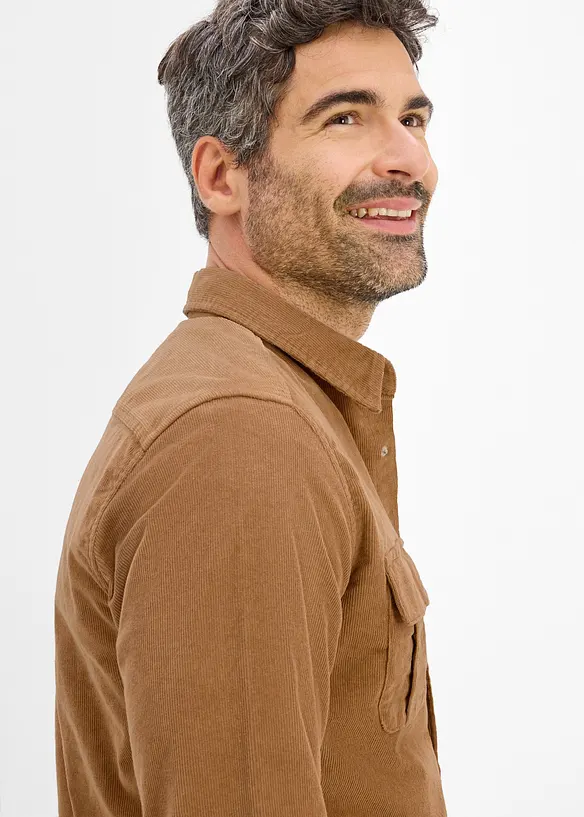 Stretch-Cordhemd mit Baumwolle, bonprix
