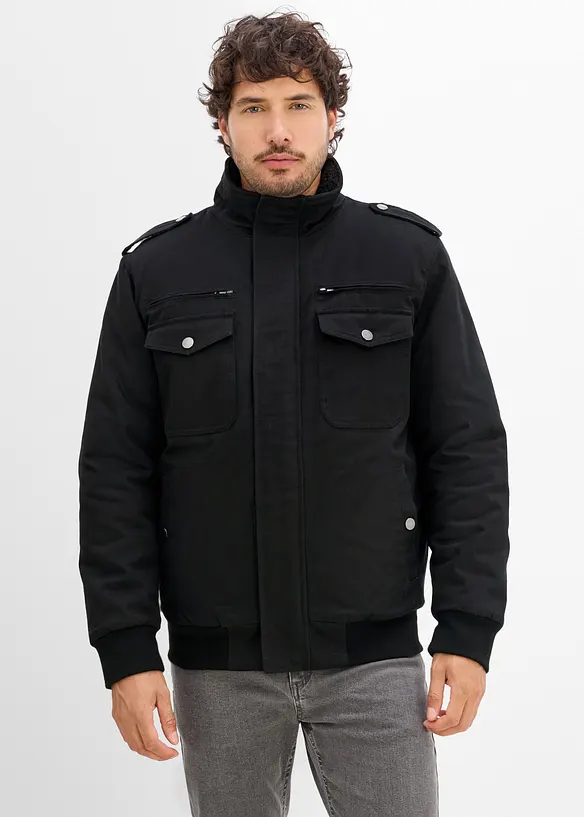 Veste d&rsquo;hiver style militaire doubl&eacute;e sherpa, bonprix