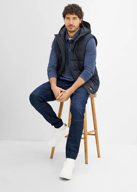 Jean jogging Regular Fit &agrave; taille extensible r&eacute;glable, Straight, bonprix