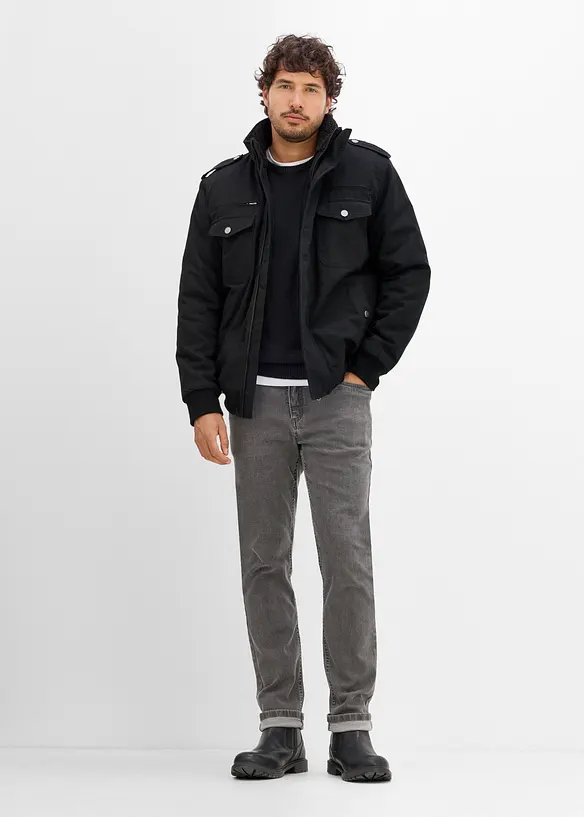 Veste d&rsquo;hiver style militaire doubl&eacute;e sherpa, bonprix