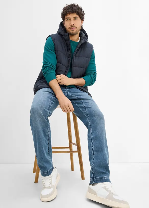 Classic-Fit-Jeans mit verst&auml;rktem Schritt, Tapered, bonprix