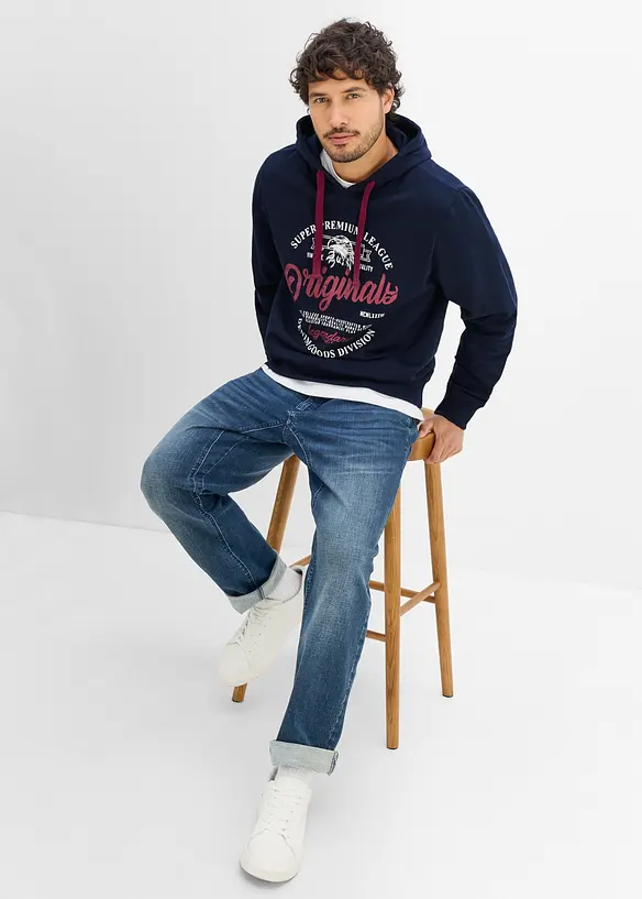 Sweat-shirt &agrave; capuche coupe confort, bonprix