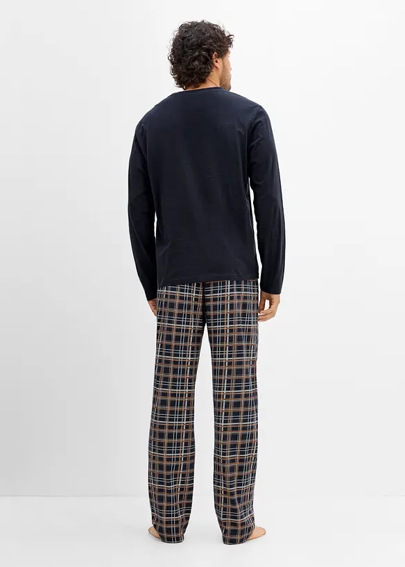 Pyjama mit Bio-Baumwolle und langen &Auml;rmeln, bonprix