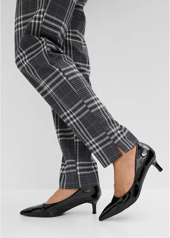 Pantalon extensible &agrave; carreaux, bonprix