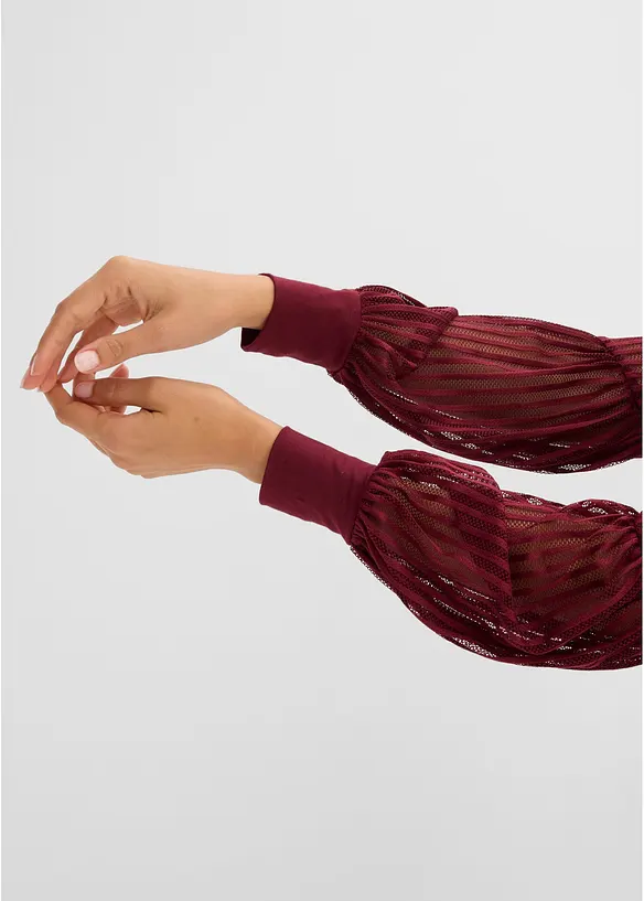 T-shirt manches longues en viscose extensible, bonprix