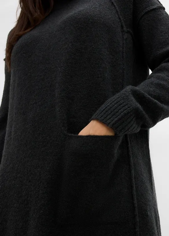 Robe en maille &agrave; col roul&eacute;, bonprix