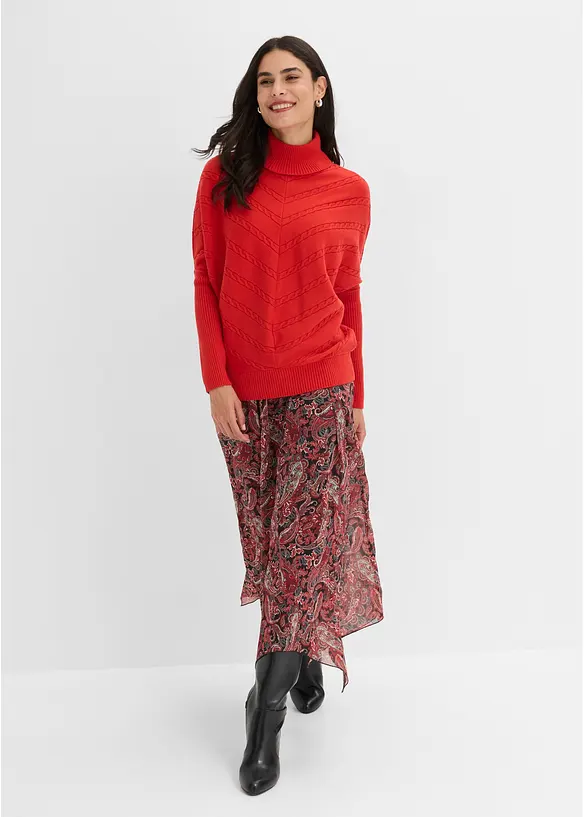 Pull col roul&eacute;, bonprix