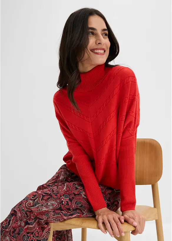 Pull col roul&eacute;, bonprix