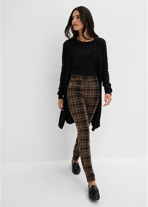 Pantalon en jersey jacquard, bonprix